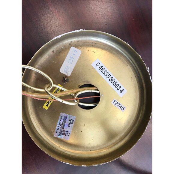 Vintage 1972 Chandelier Solid Brass Gold Ceiling Light Fixture 8 Lights - Picture 9 of 10